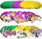 Mardi Gras Party Hanging Swirls Decorations, Mardi Gras Themed Foil Swirls for New Orleans Party Ceiling Decoration, Mardi Gras Swirls Streamer for Masquerade Party Supplies, 30pcs